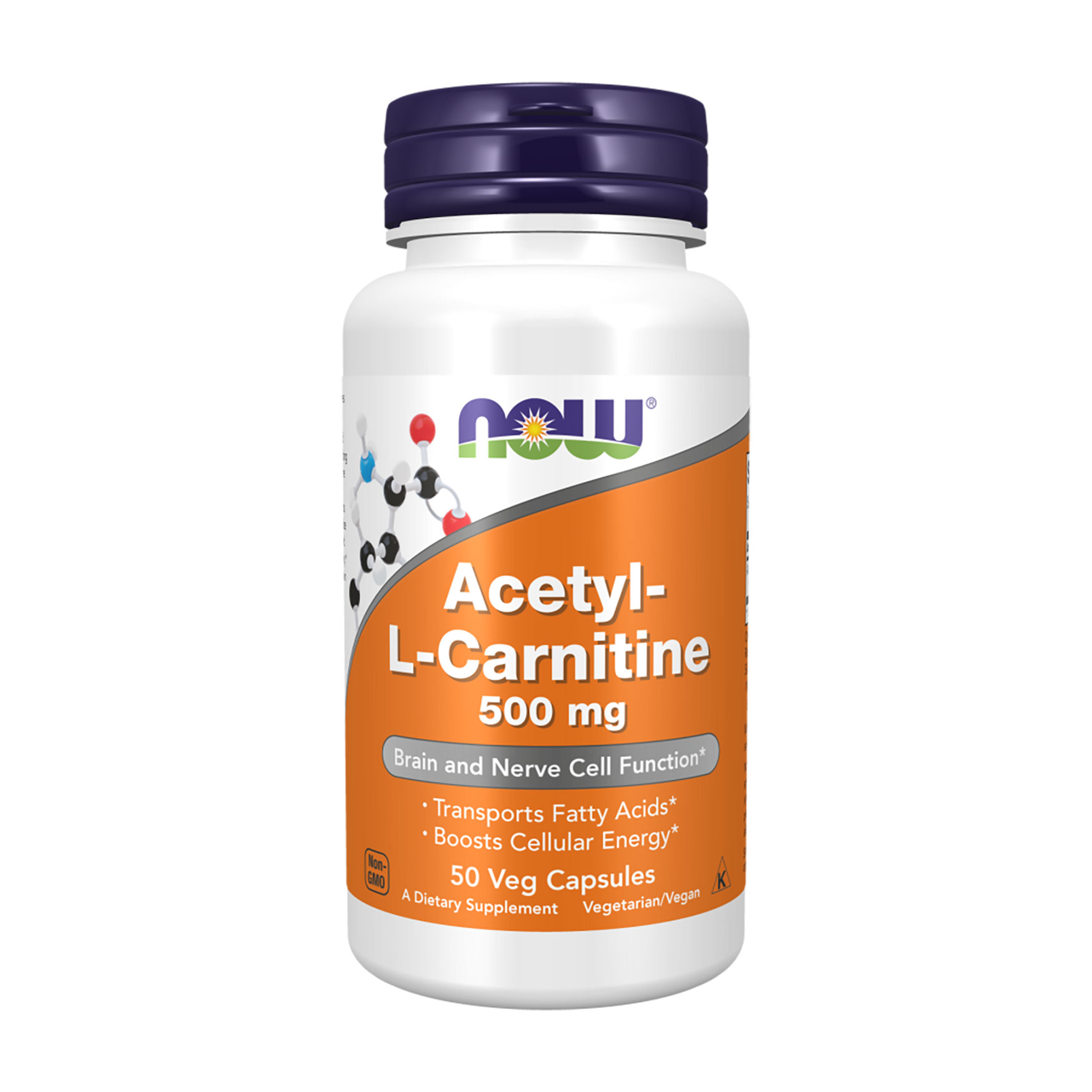 Ацетил-L-Карнітин NOW foods Acetyl-L-Carnitine 500 мг, 50 капсул