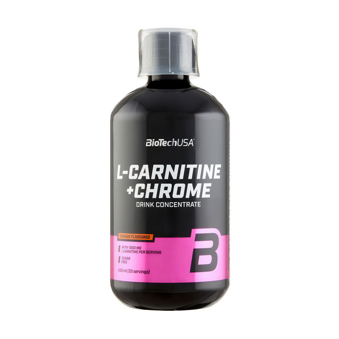 L-Карнітин та хром BioTechUSA L-Carnitine + Chrome Апельсин, в рідині, 1000 мг, 500 мл